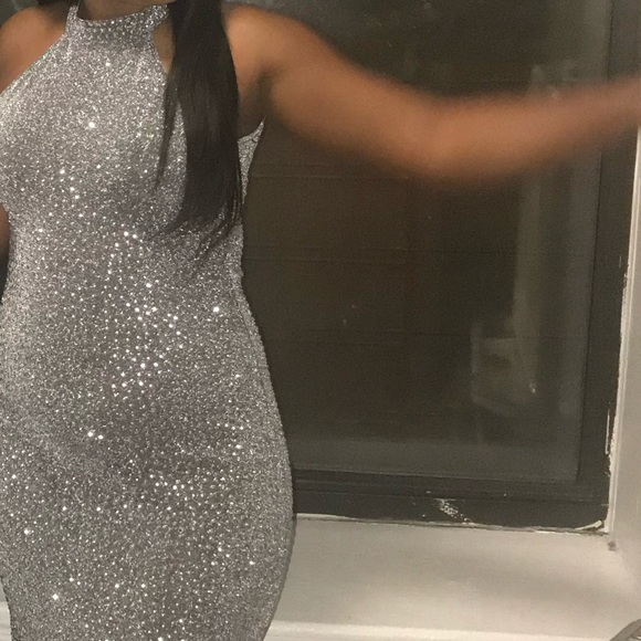 SILVER GLITTER DRESS - Picture 3 of 3